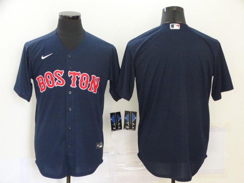 Men Boston Red Sox Blank Blue 2020 Game MLB Jerseys